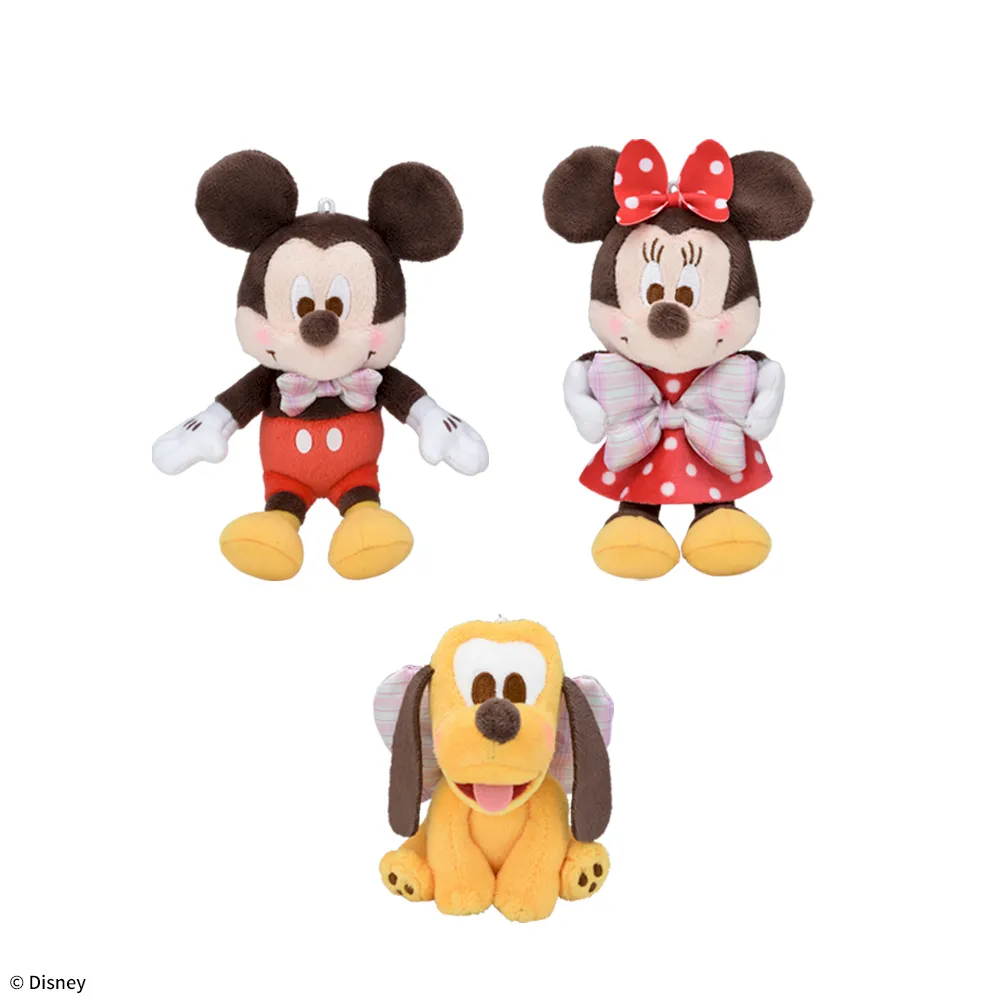 ミッキー&ミニー&プルート 赤いほっぺ マスコット ～ワン！ダフル