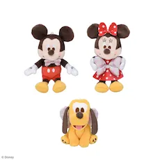 ミッキー&ミニー&プルート 赤いほっぺ マスコット ～ワン！ダフル