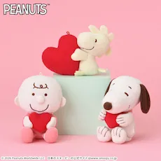 SNOOPY™　マスコット　ピンク×ハート
