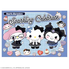ゆるかわ　サンリオキャラクターズ　プチフェイスマスコット‐ハローキティ・クロミ・マイメロディ‐　Sparkling Celebrate