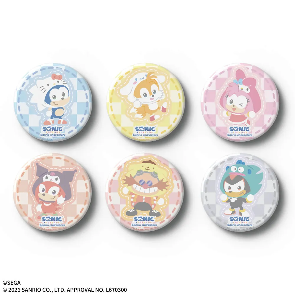 SONIC & FRIENDS×Sanrio characters　缶バッジ