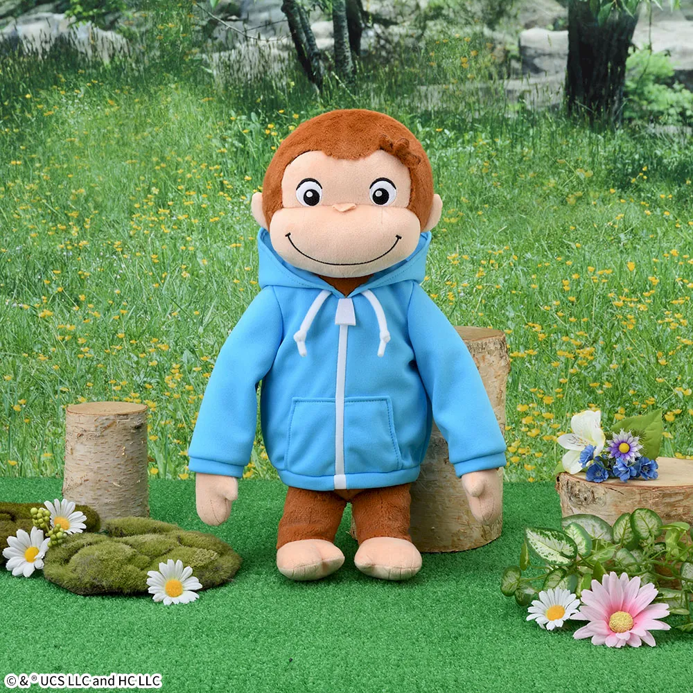 おさるのジョージ　LLぬいぐるみ　フーディー