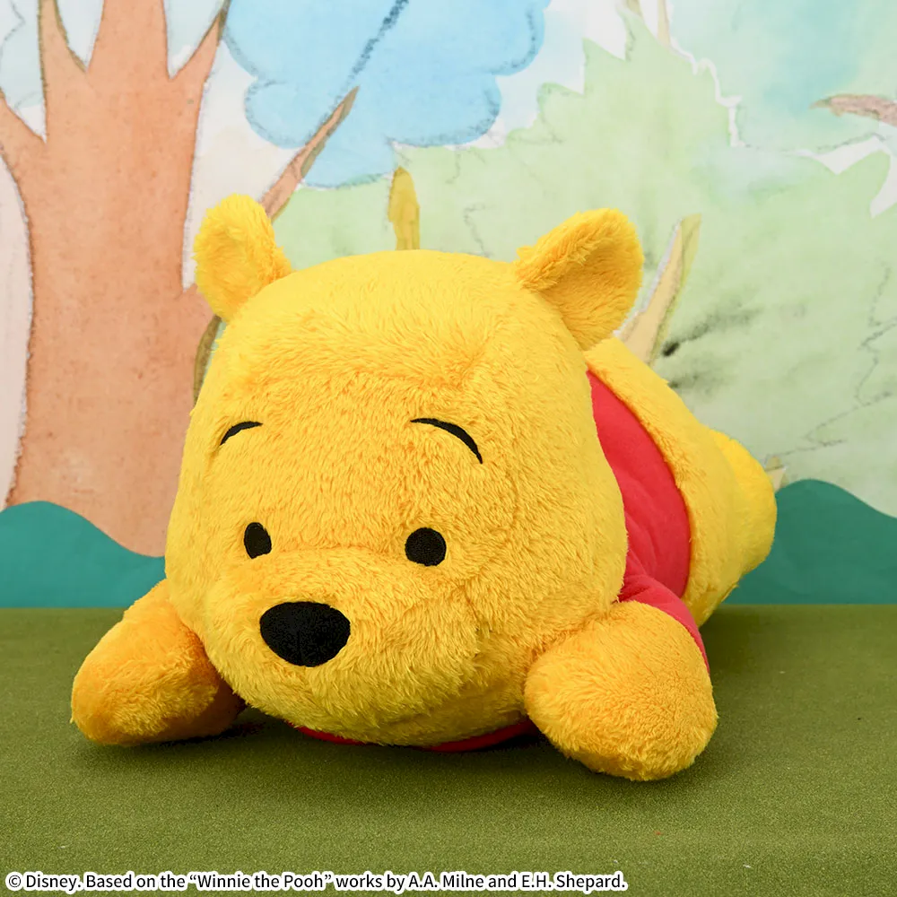 くまのプーさん　寝そべり　LLぬいぐるみ