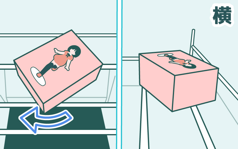 景品を横向きにする